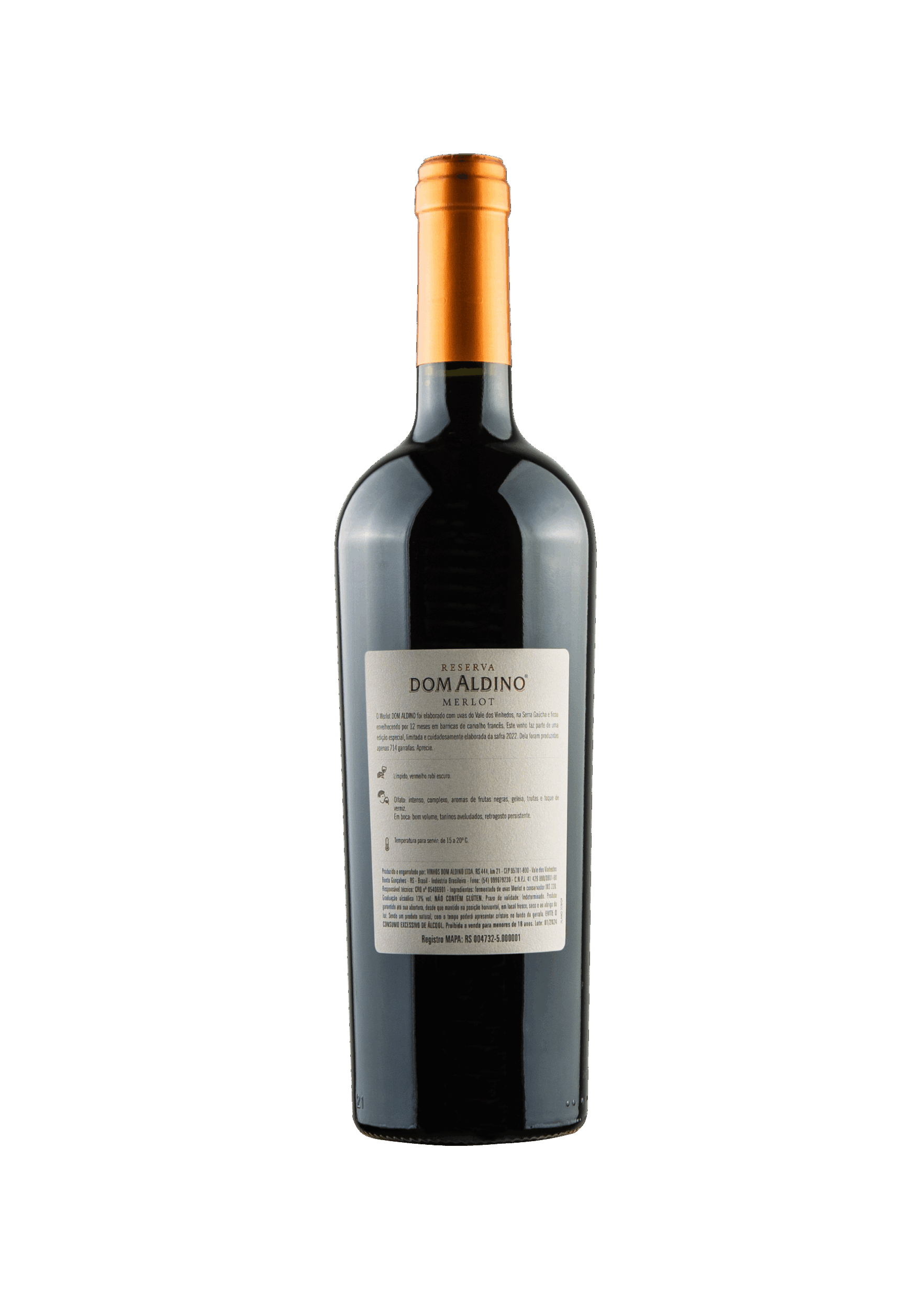 Alternative view of Dom Aldino Reserva Merlot Safra 2022 750ml